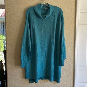 Soft Surroundings 1X Blue Knit Sweater